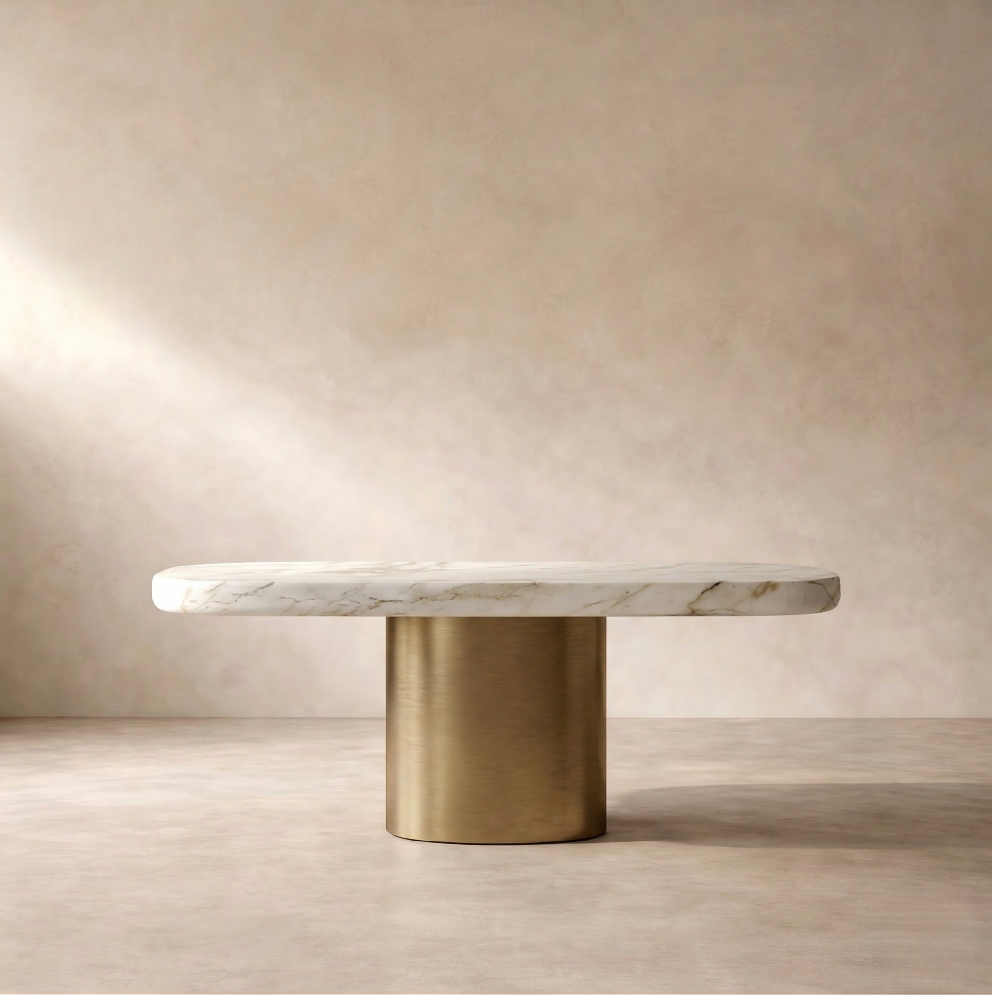 Aveline — Calacatta Marble & Brushed Brass Dining Table (PRE-ORDER)