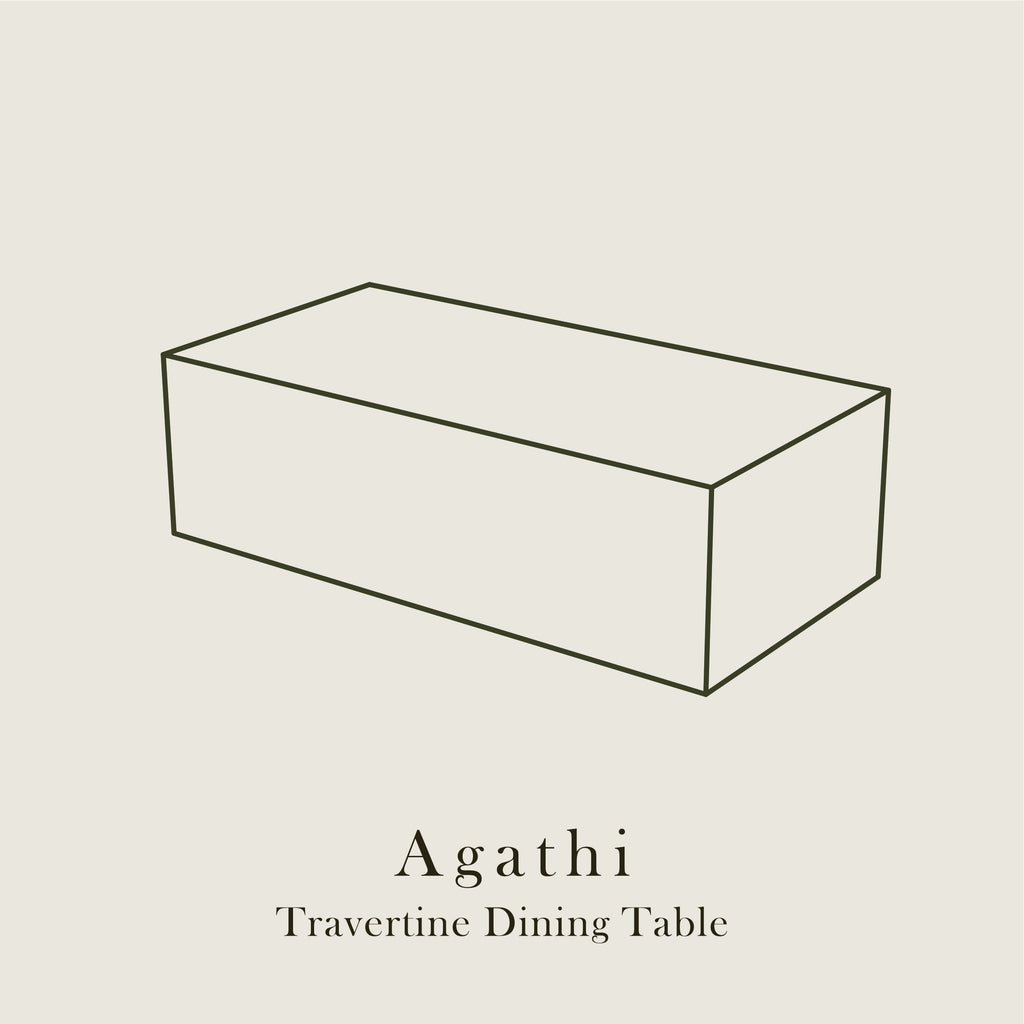 Agathi — Travertine Marble Dining Table