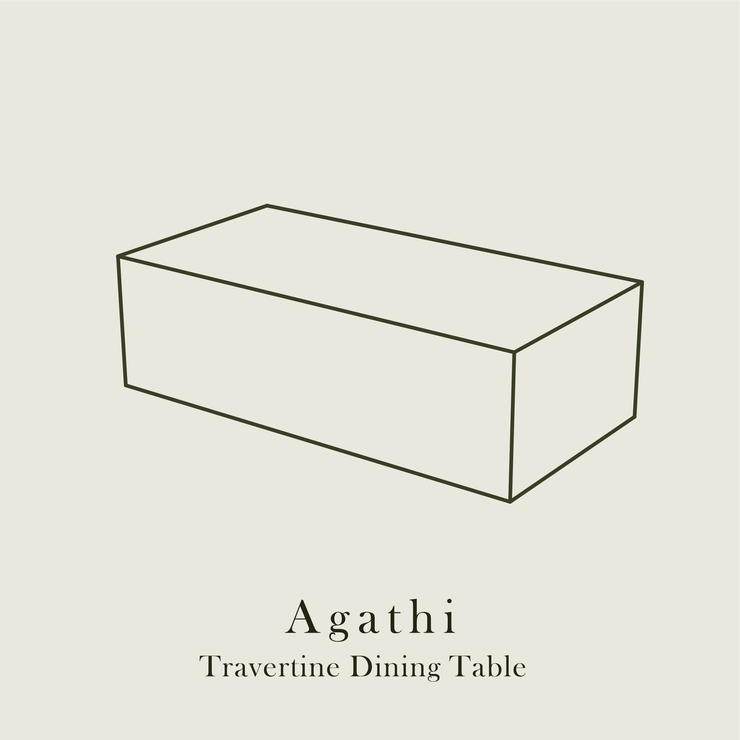 Agathi — Travertine Marble Dining Table