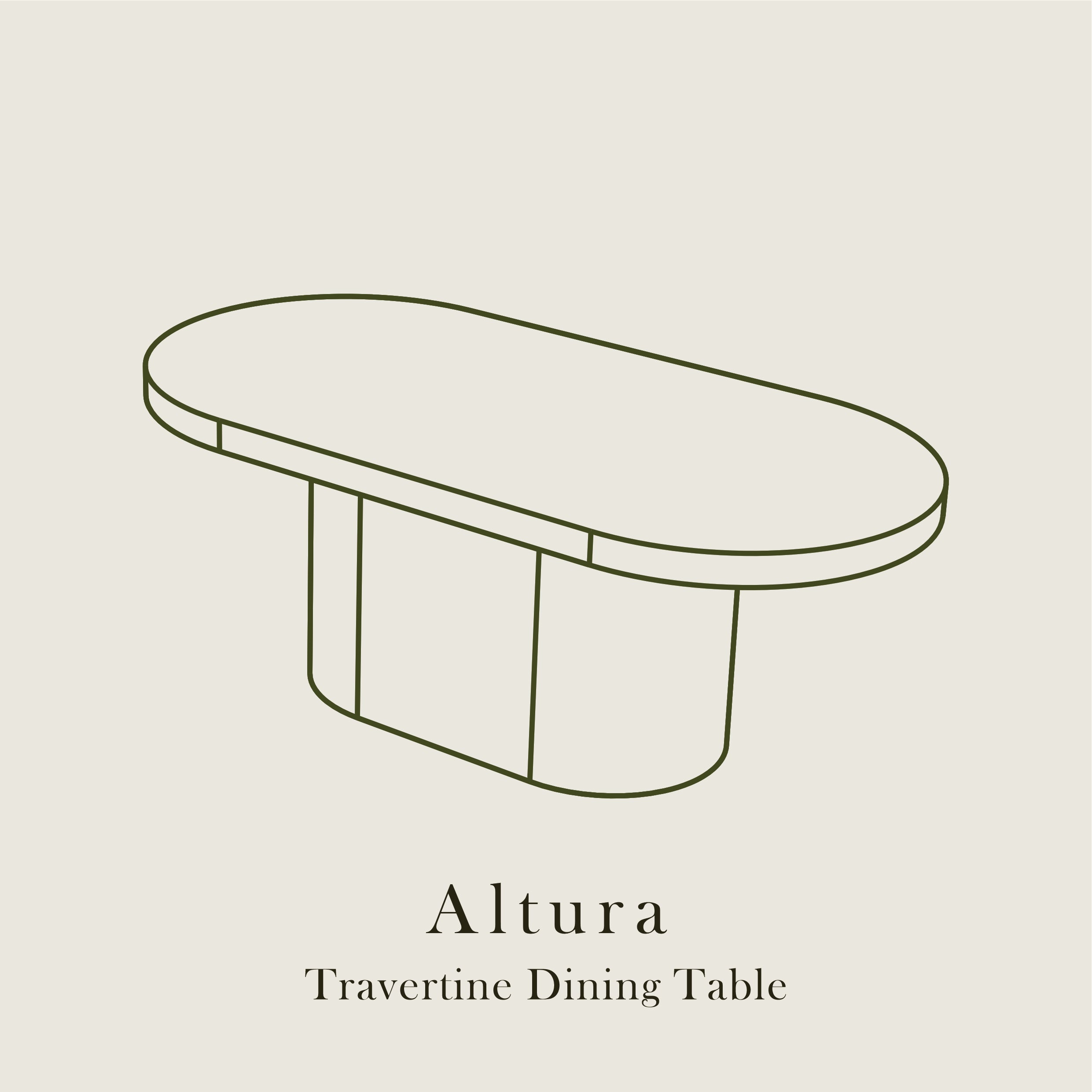Altura — Travertine Dining Table
