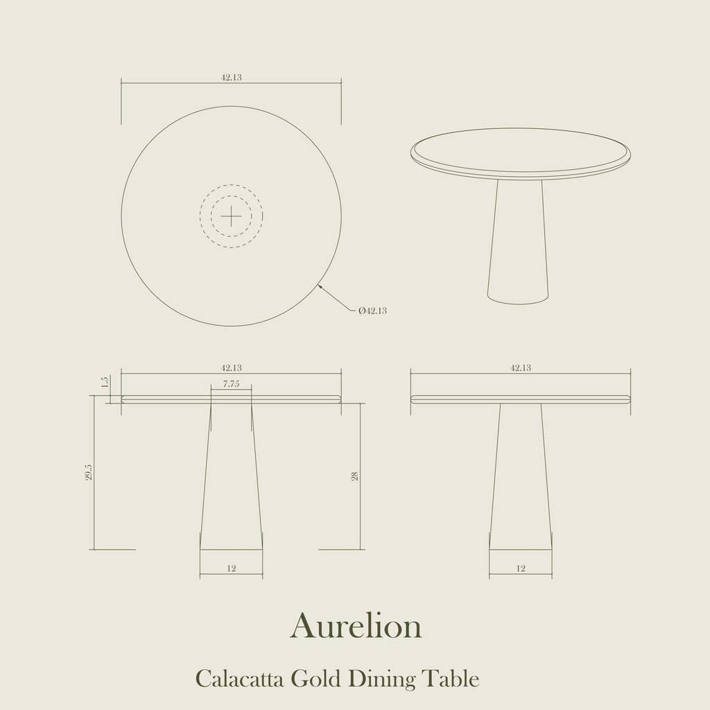 Aurelion – Calacatta Gold Dining Table