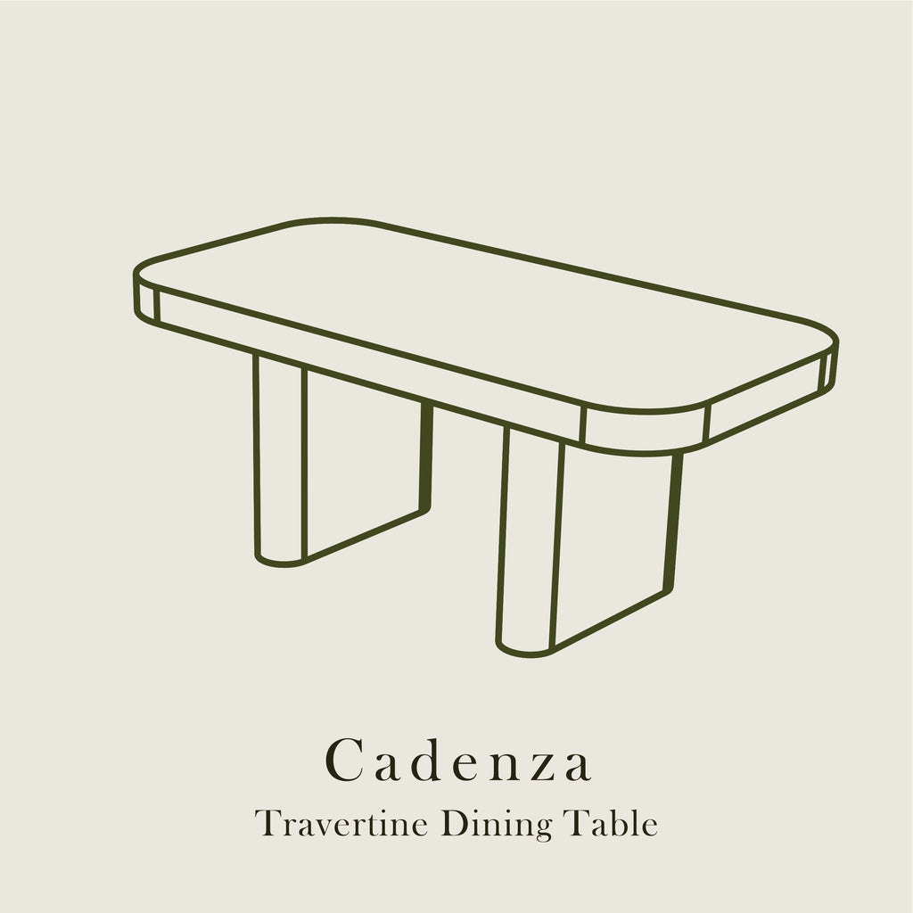 Cadenza — Travertine Dining Table