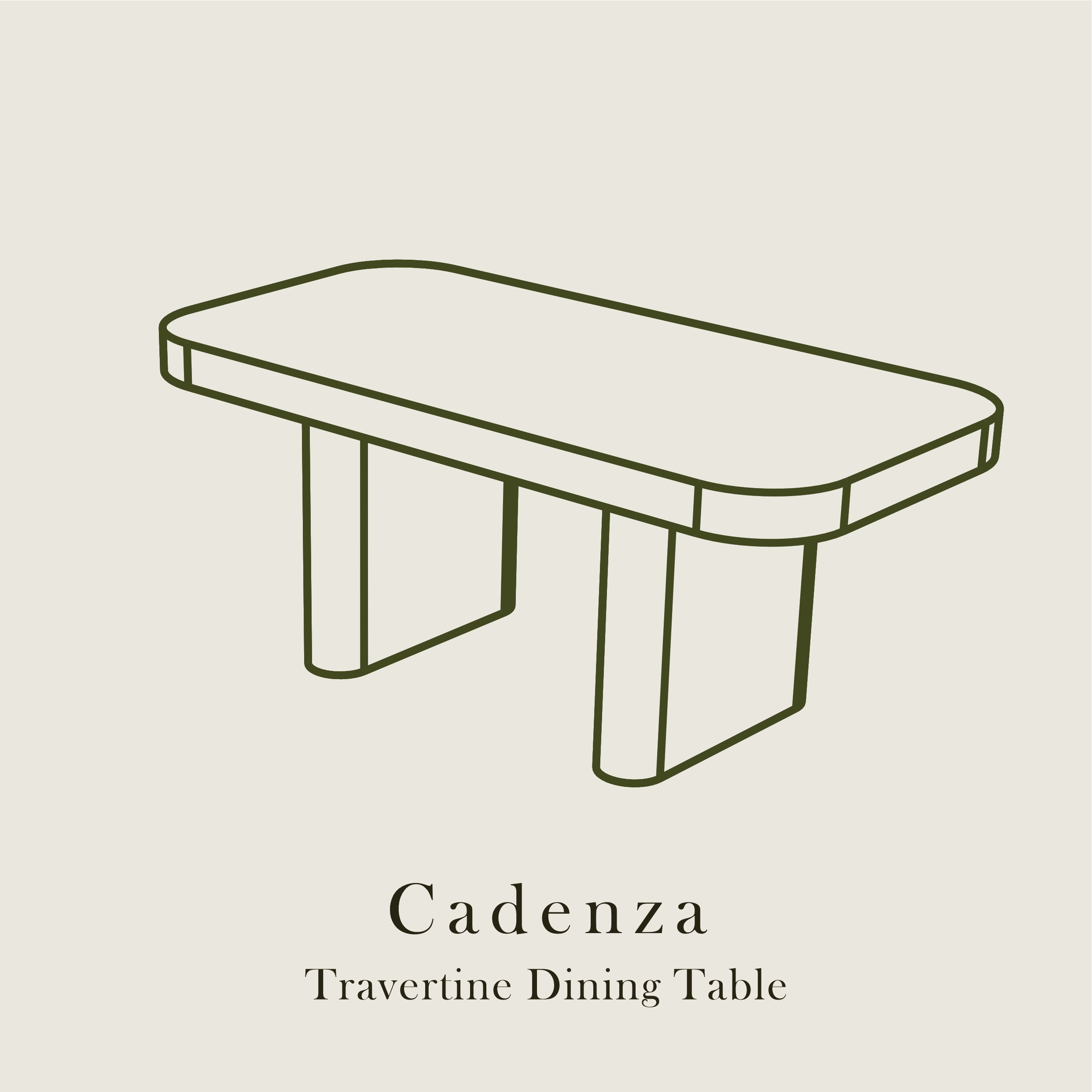 Cadenza — Travertine Dining Table