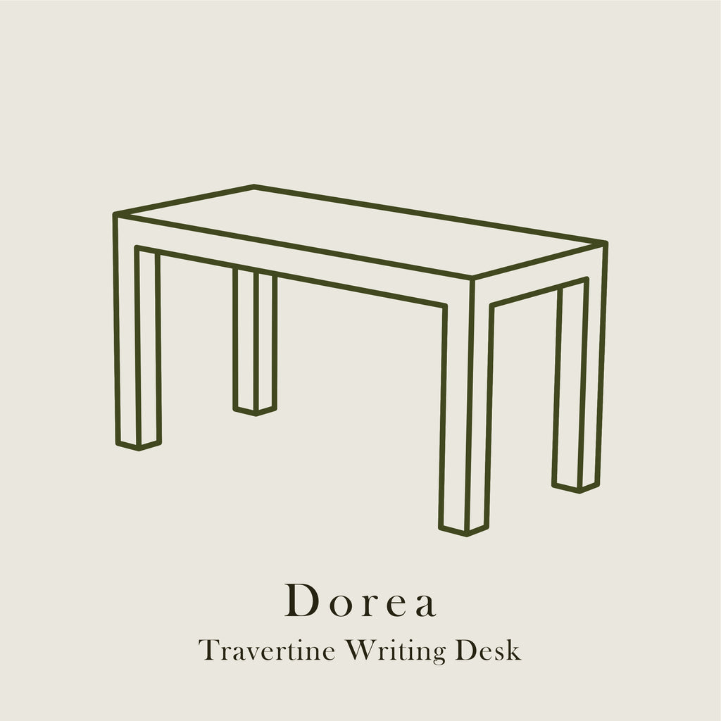 Dorea – Travertine Writing Desk