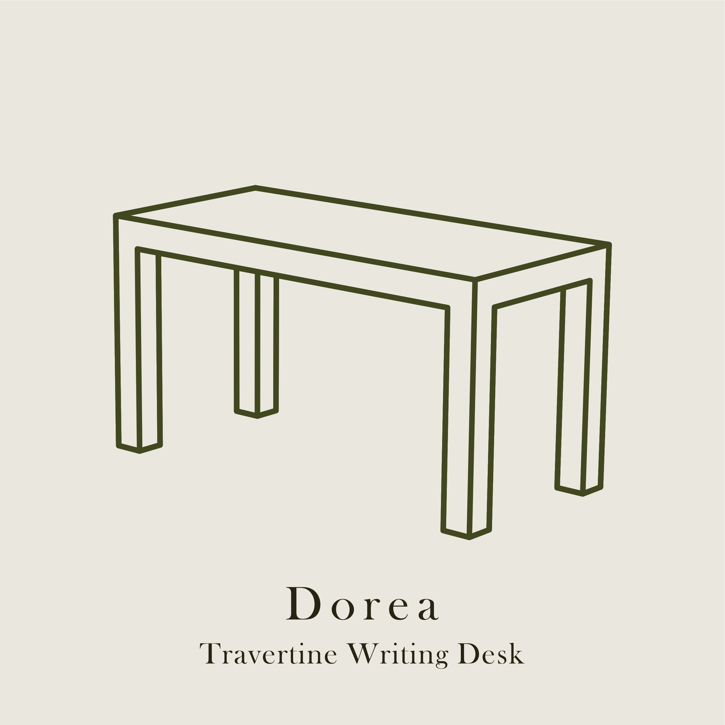 Dorea – Travertine Writing Desk