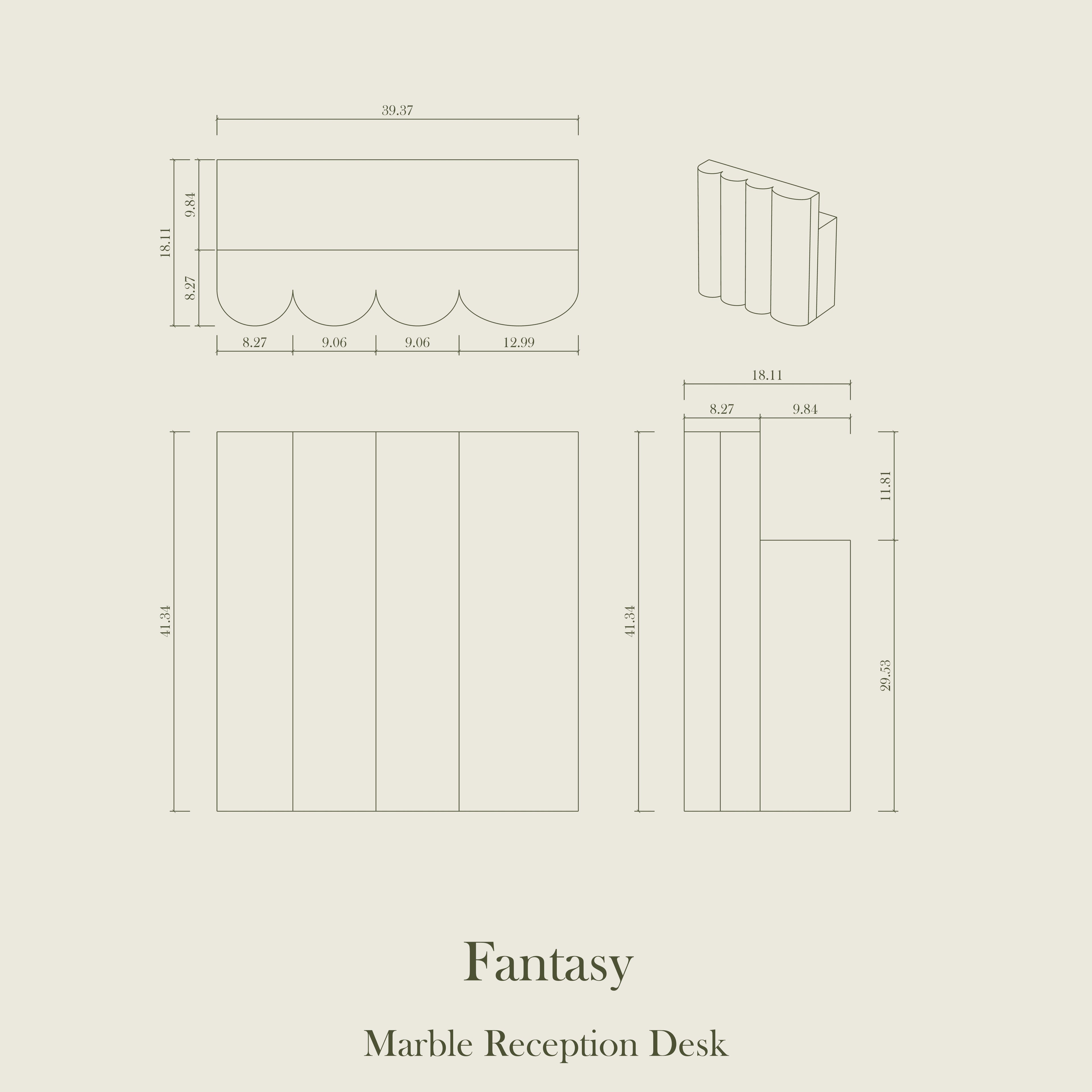 Fantasy Marble Reception Desk