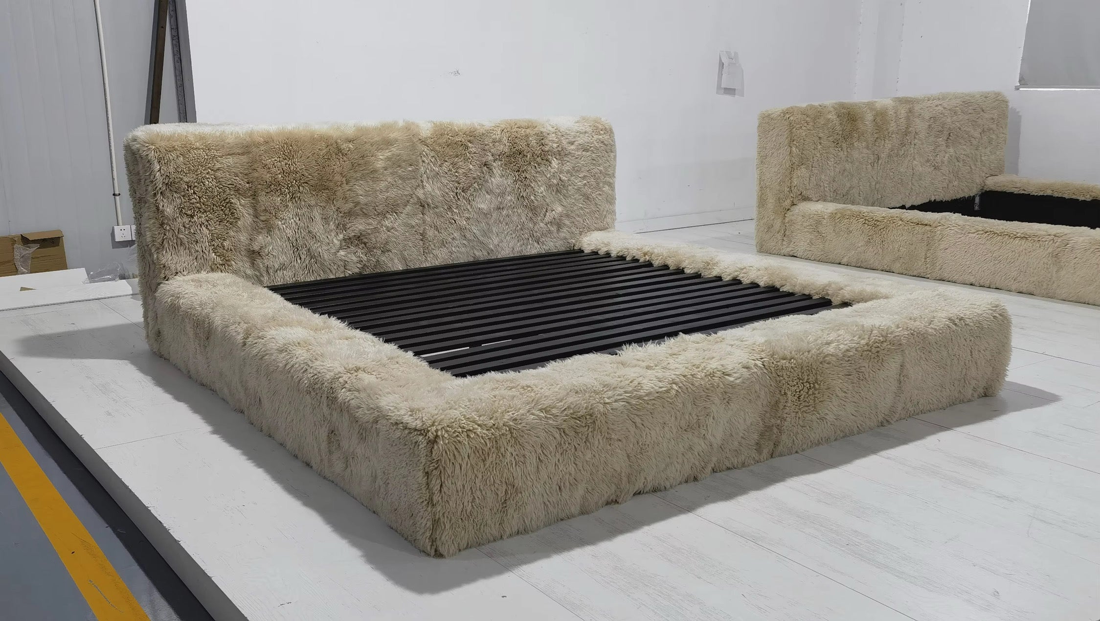 Maiken – Luxe Fox Fur Platform Bedframe