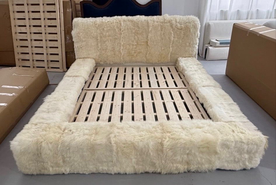 Maiken – Luxe Fox Fur Platform Bedframe