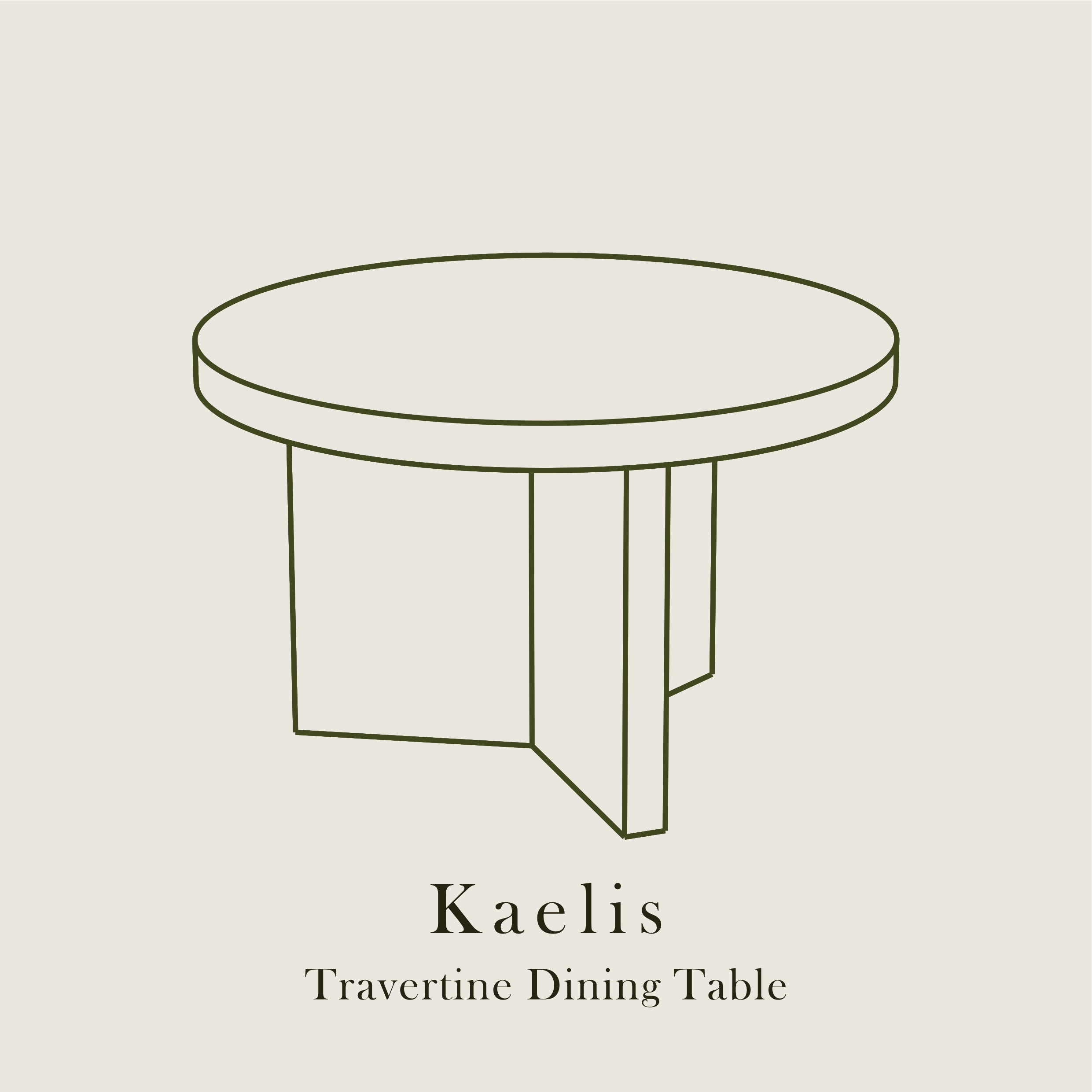 Kaelis — Travertine Dining Table