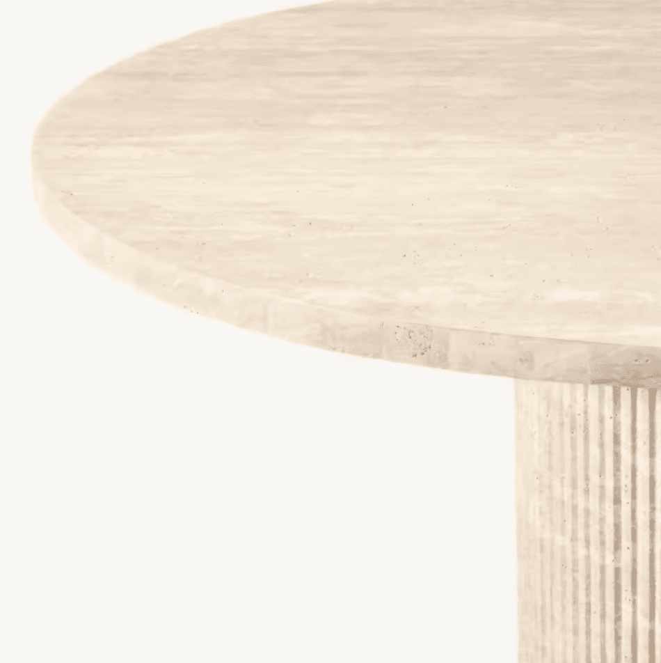 Nordic Alyx - Travertine Dining Table