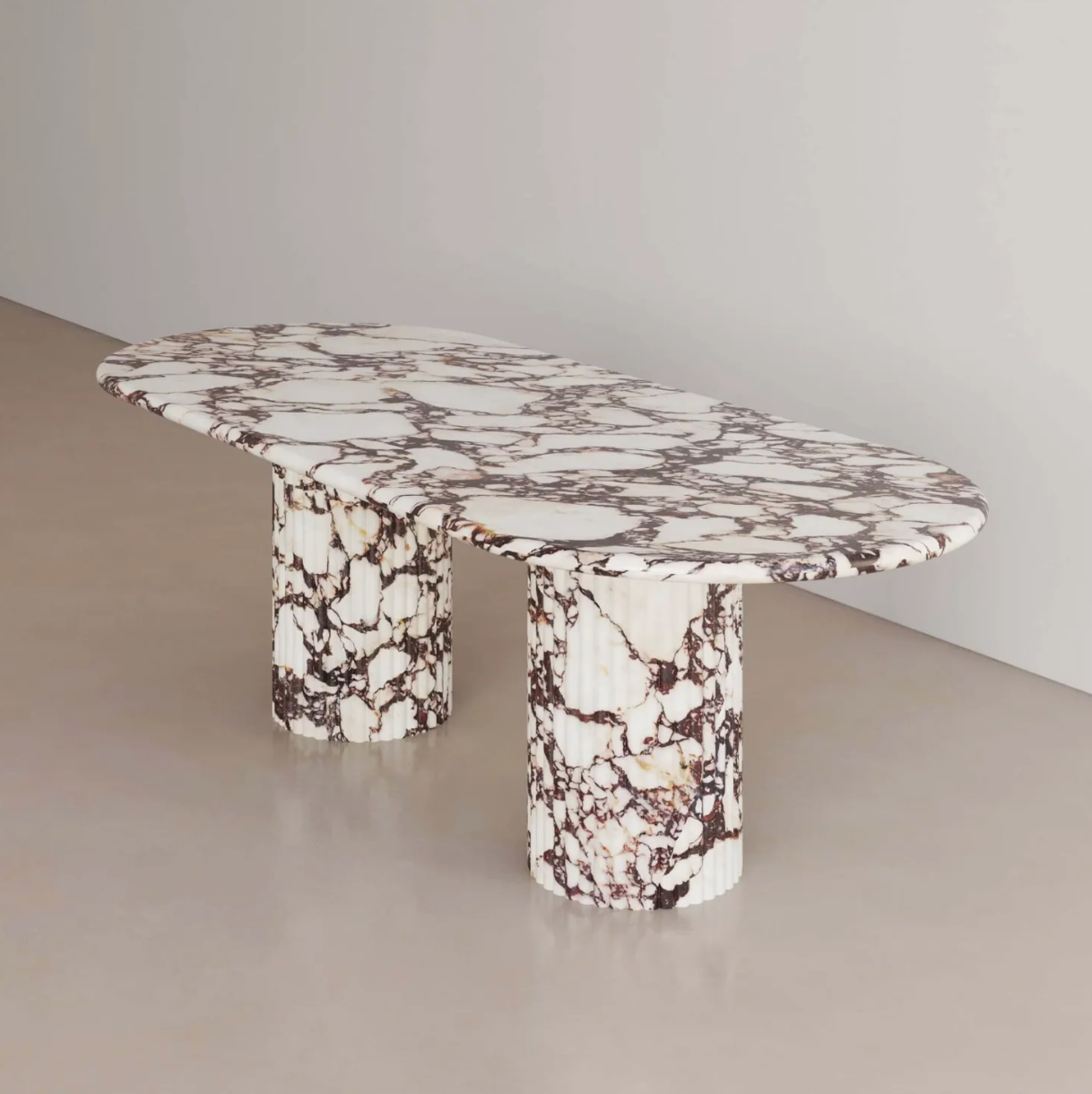 Nola - Calacatta Viola Marble Dining Table