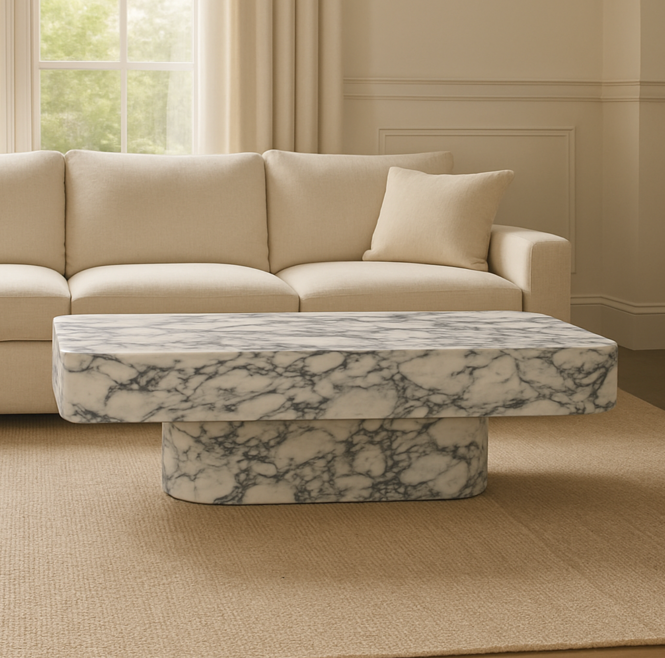 Erymos — Arabescato Marble Coffee Table
