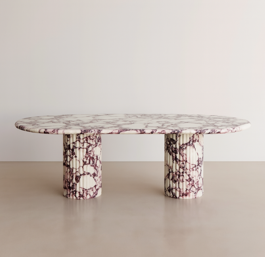 Nola - Calacatta Viola Marble Dining Table