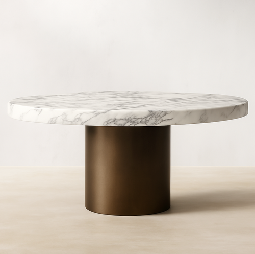 Aris — Marble & Brushed Brass Dining Table (PRE-ORDER)
