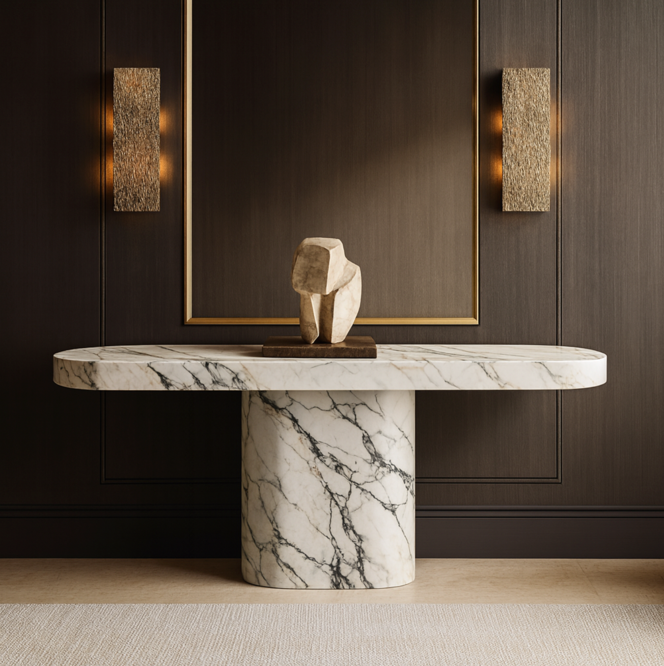 Thalion — Calacatta Viola Marble Console Table