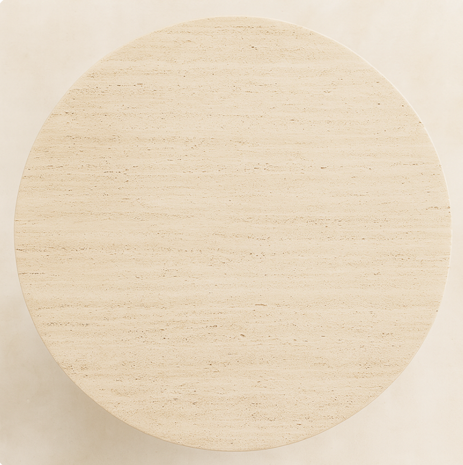 Myros — Travertine Dining Table