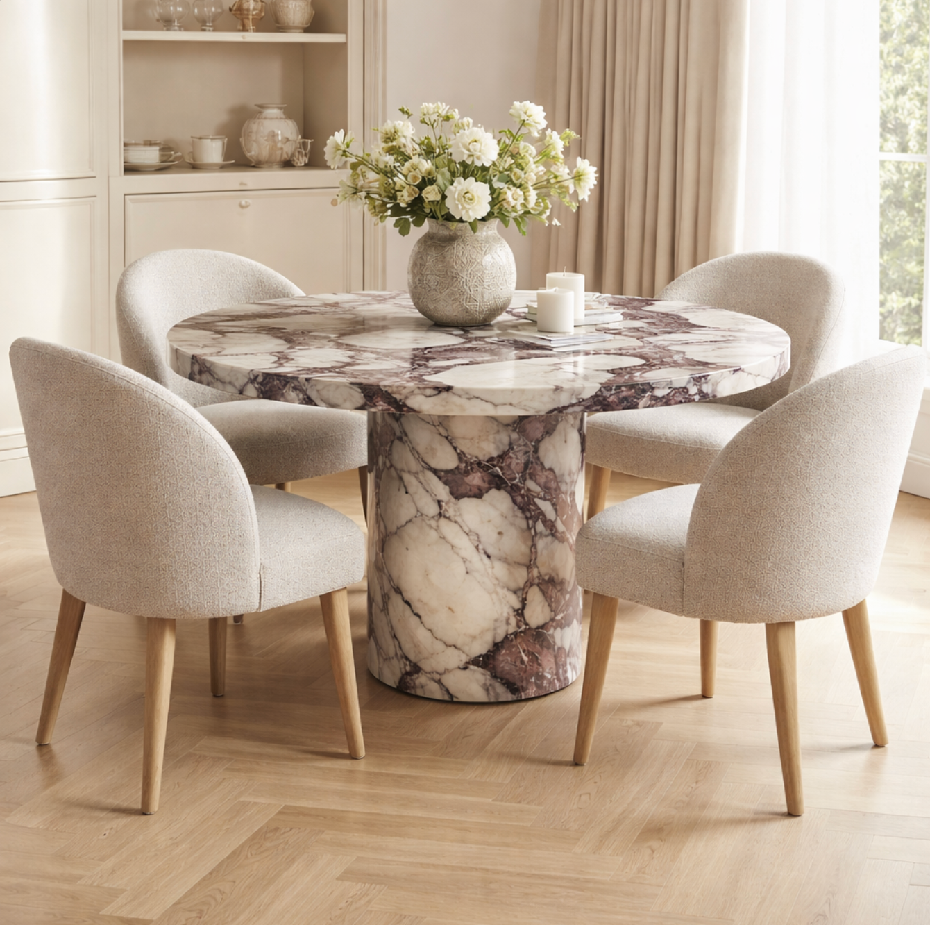 Althea, Calacatta Dining Table