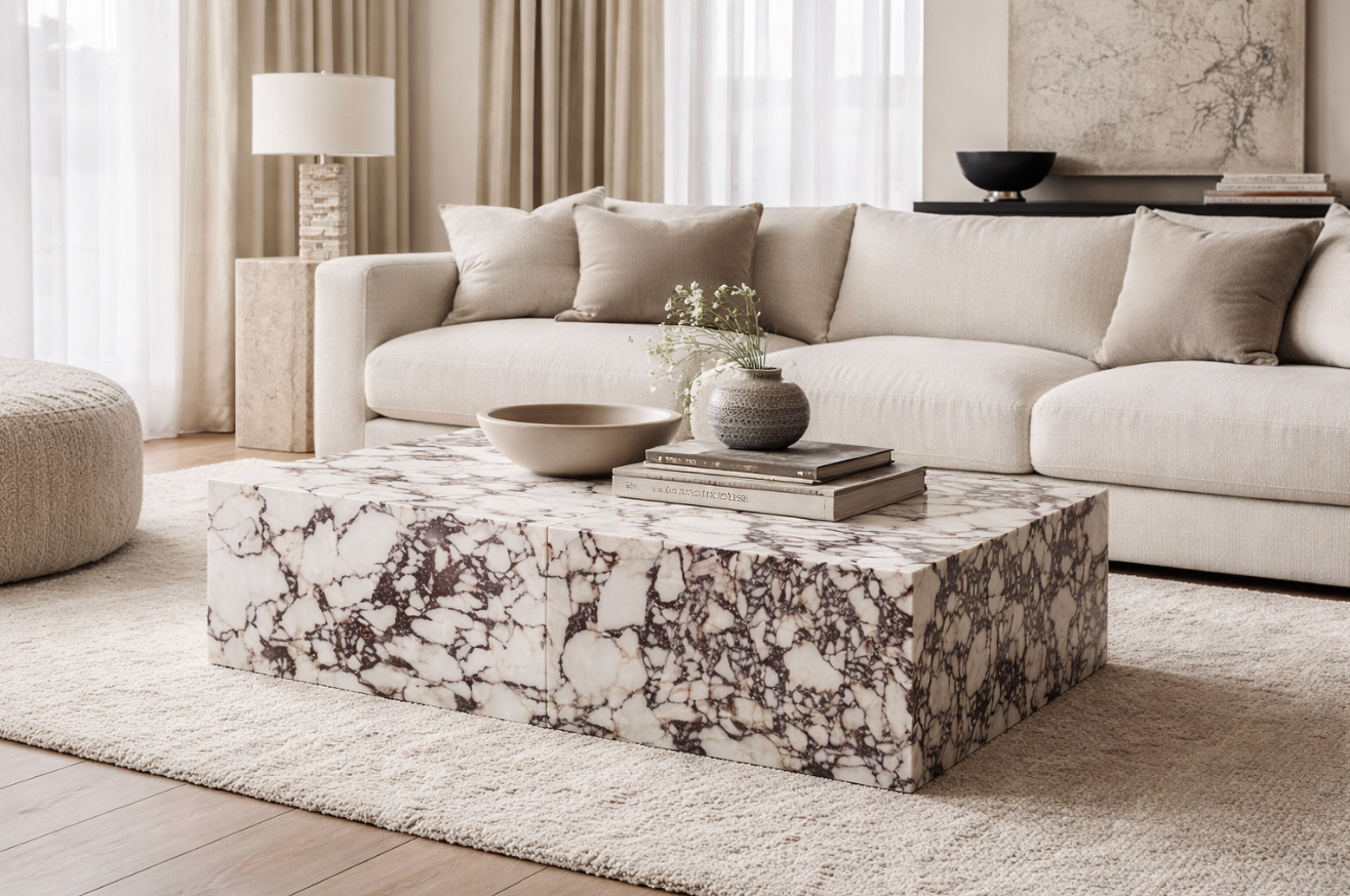 Agathi — Travertine Marble Dining Table