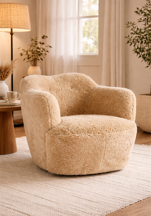 Apero – Shearling Swivel Chair