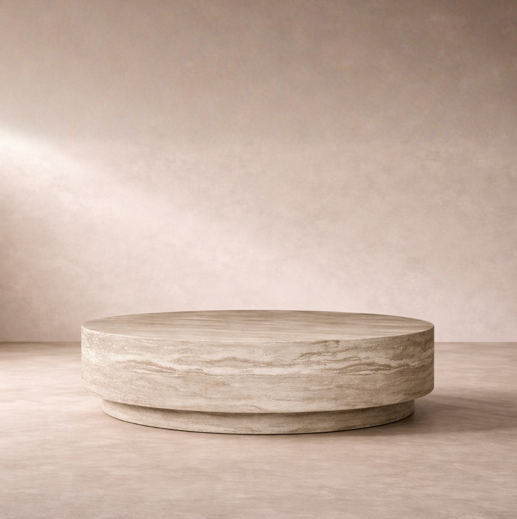 Aristea – Titanium Travertine Coffee Table