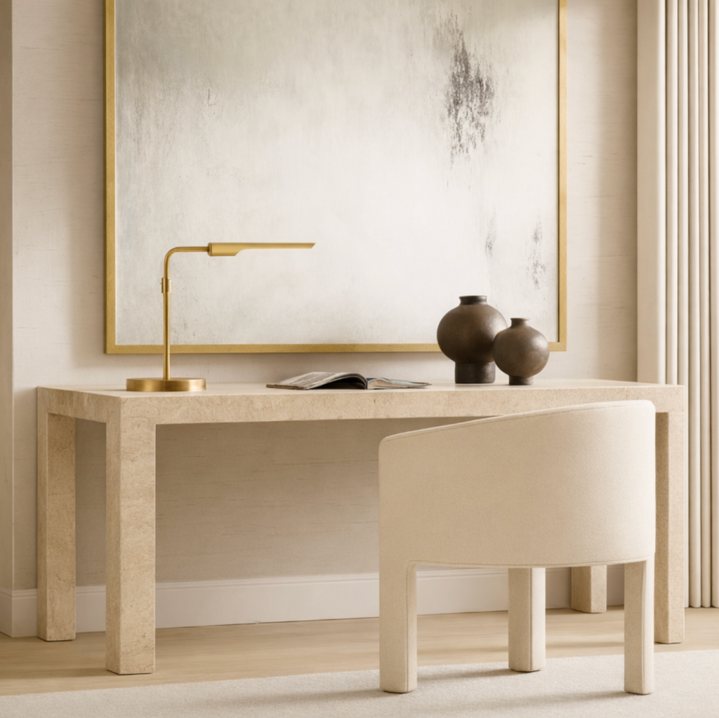 Dorea – Travertine Writing Desk
