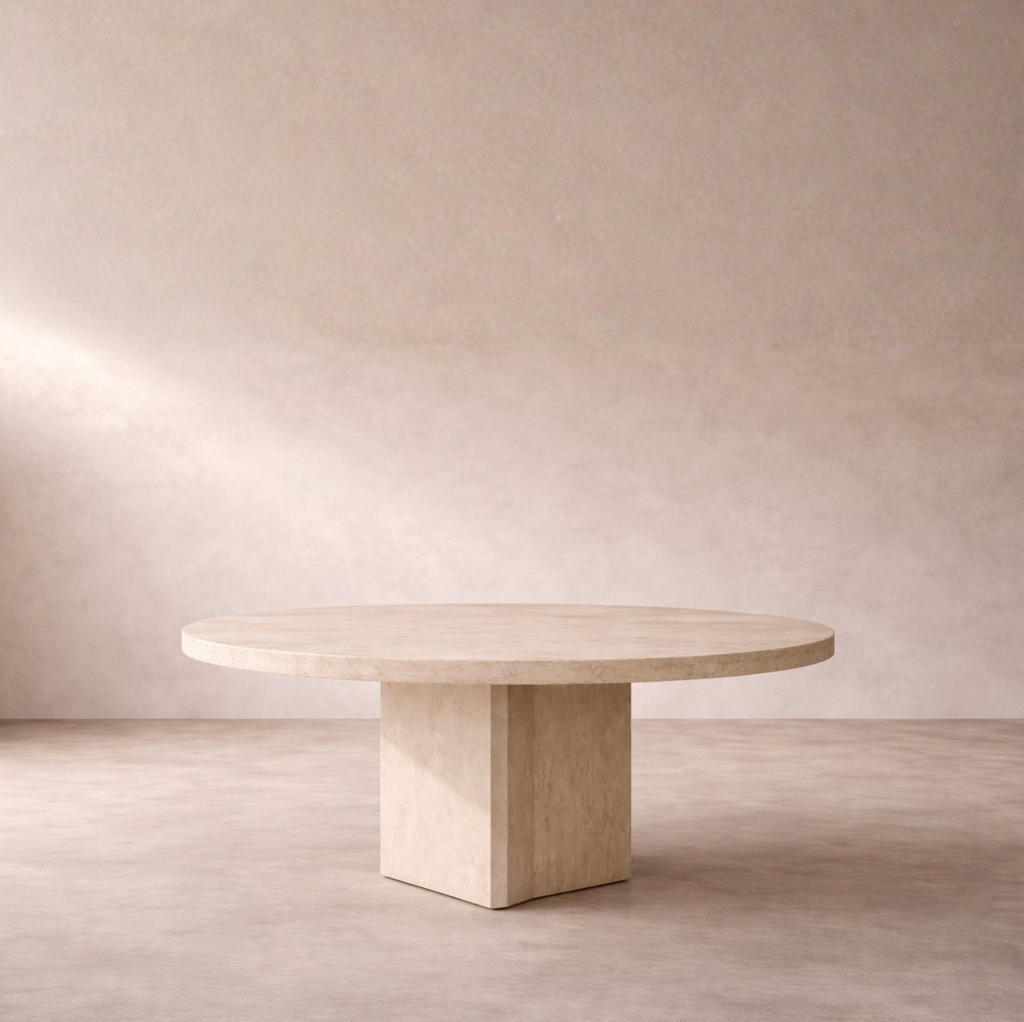 Kaelis — Travertine Dining Table