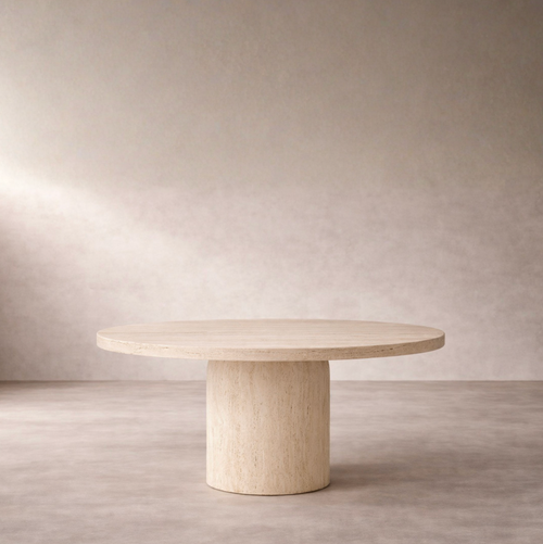Myros — Travertine Dining Table