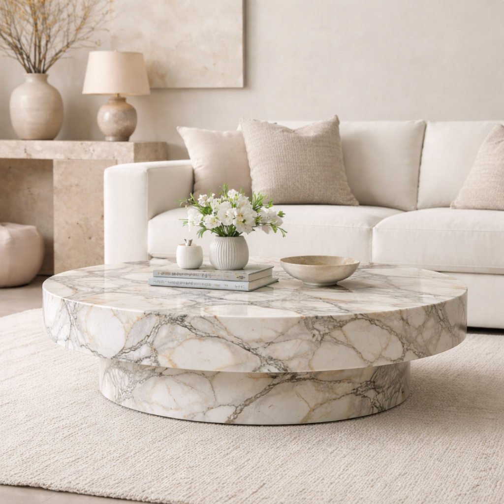 Vania – Calacatta Paonazzo Marble Coffee Table