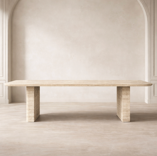 Siena — Travertine Dining Table