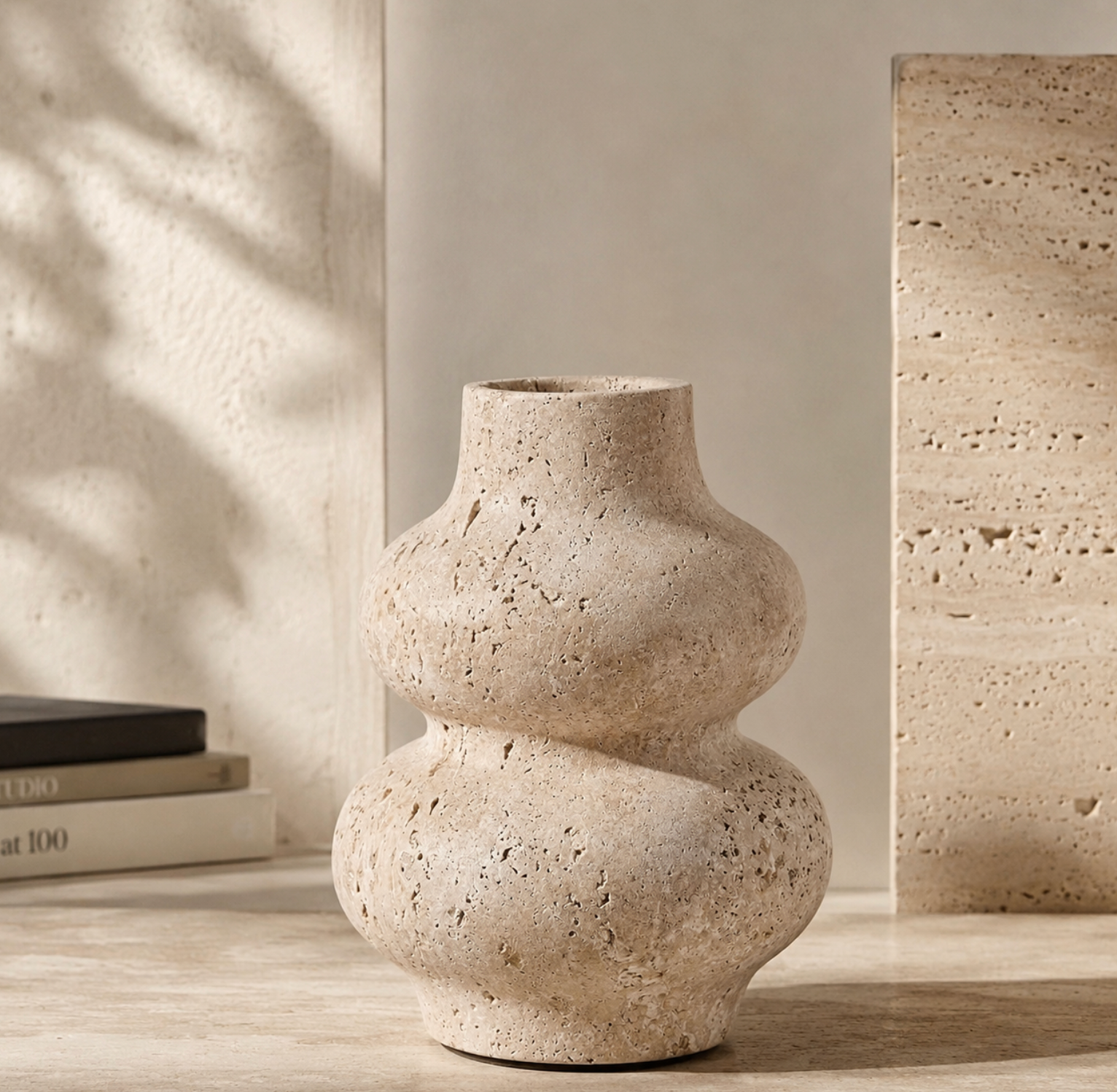 The Oréa – Travertine Vase