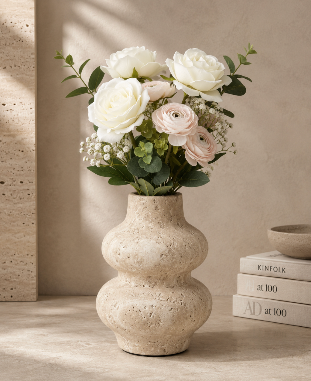 The Oréa – Travertine Vase