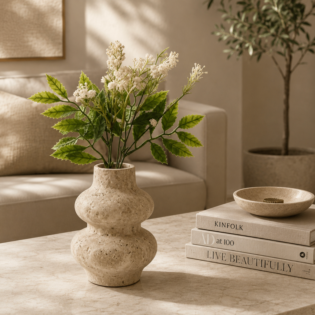 The Oréa – Travertine Vase
