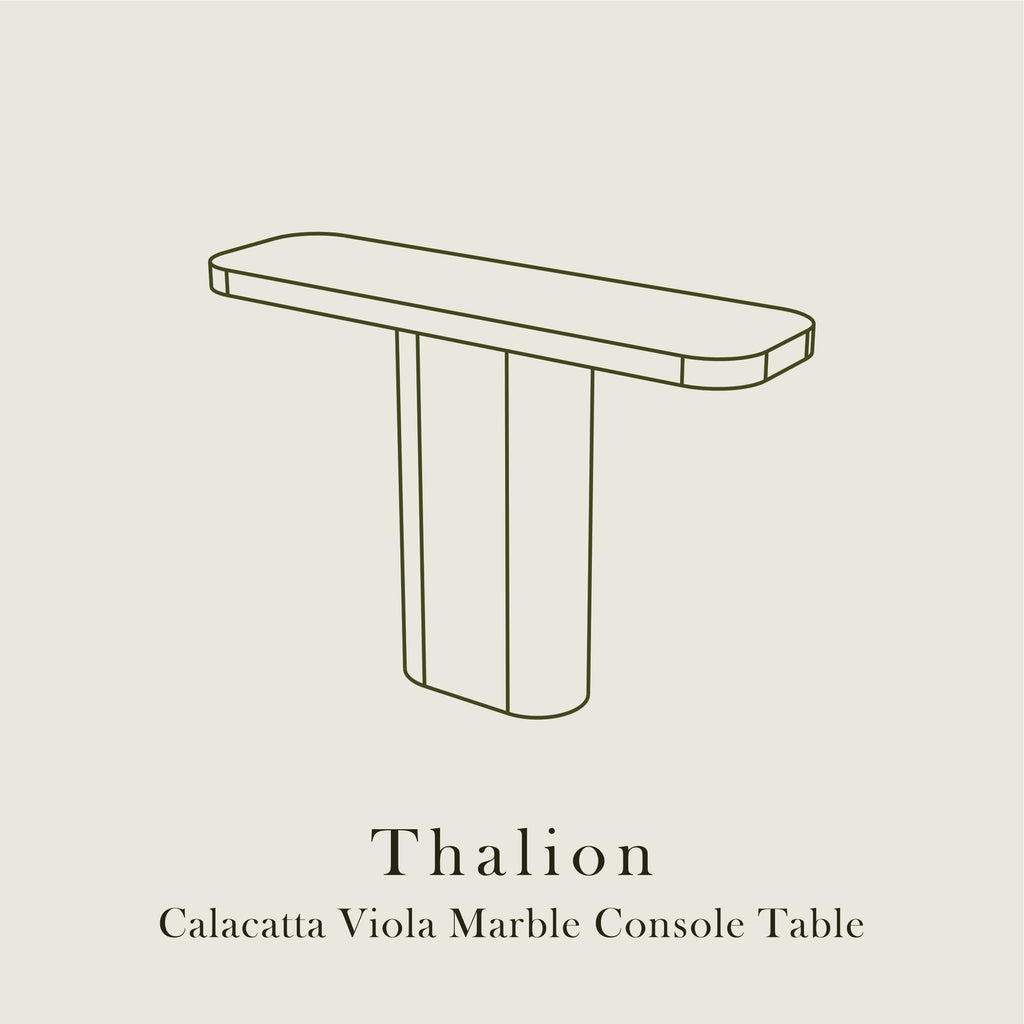 Thalion — Calacatta Viola Marble Console Table