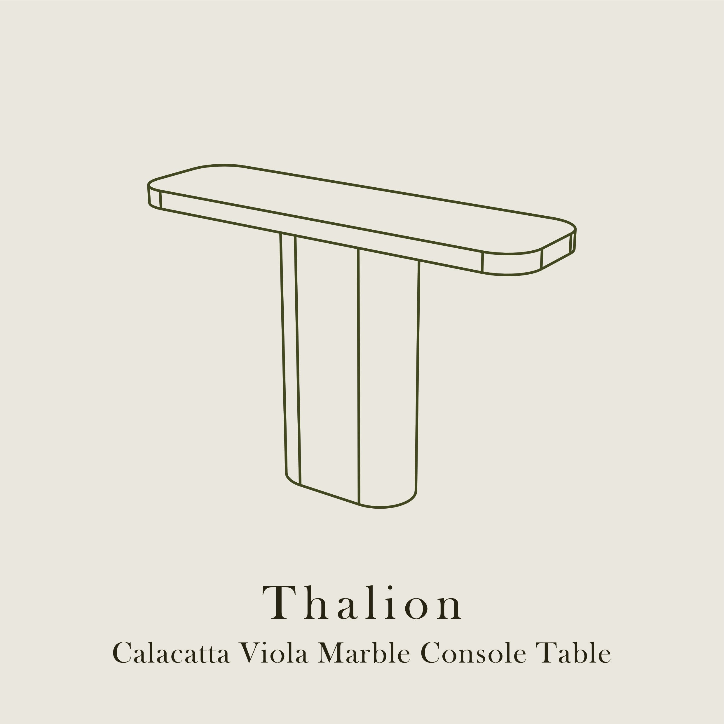 Thalion — Calacatta Viola Marble Console Table