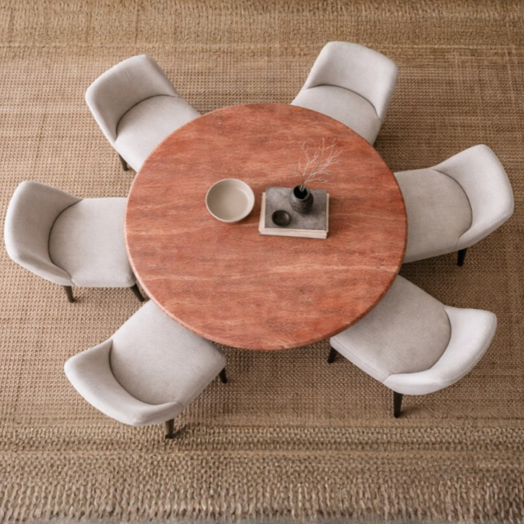 Aurelion – Red Travertine Dining Table