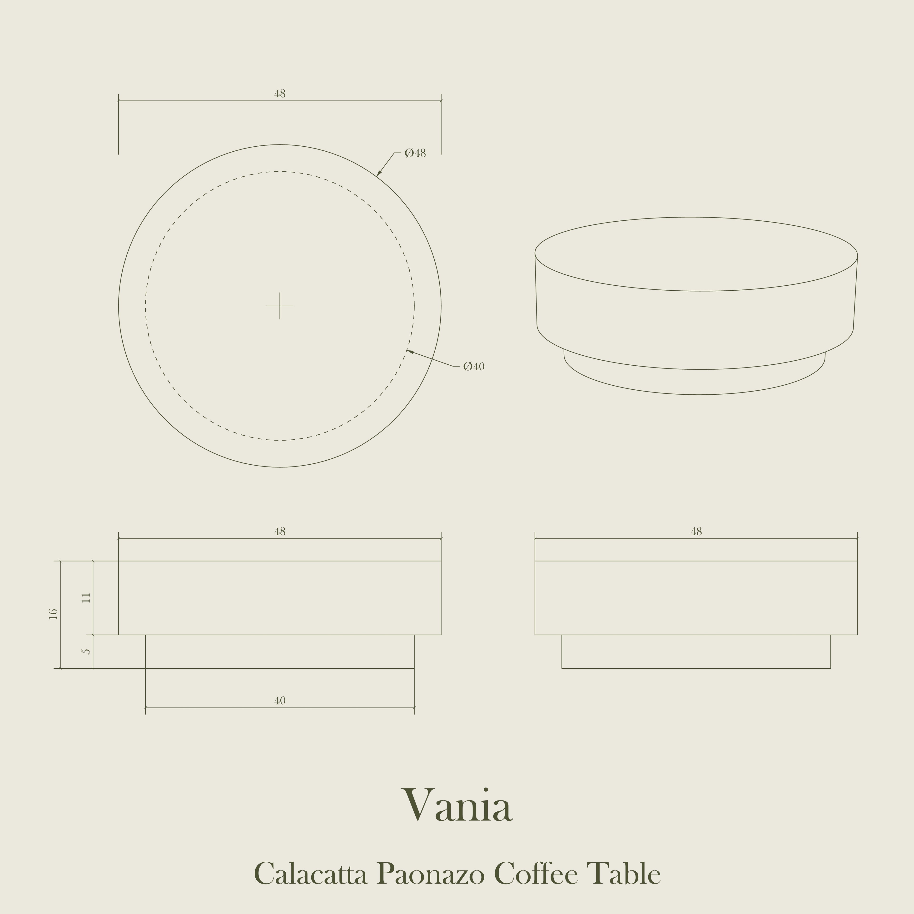 Vania – Calacatta Paonazzo Marble Coffee Table