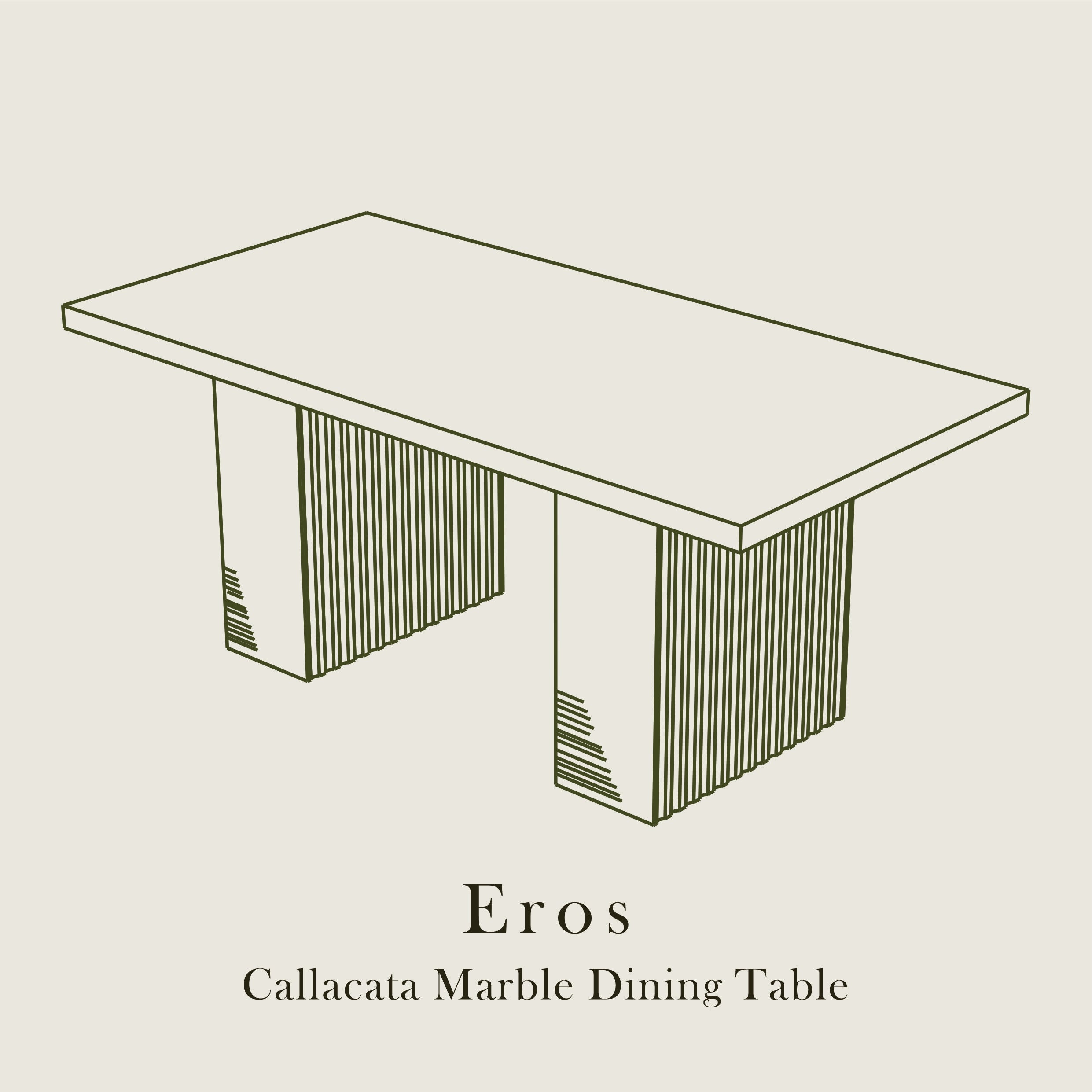 Eros - Calacatta Marble Dining Table