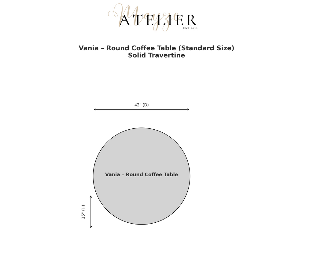 Vania - Travertine Coffee Table