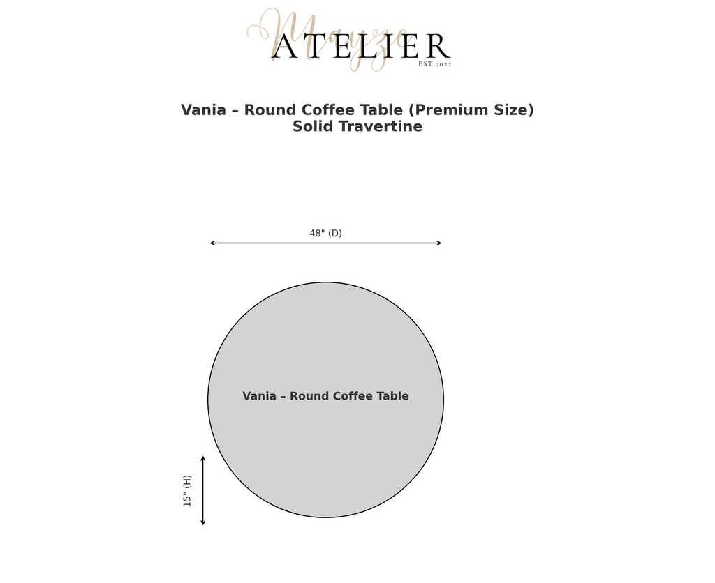 Vania - Travertine Coffee Table